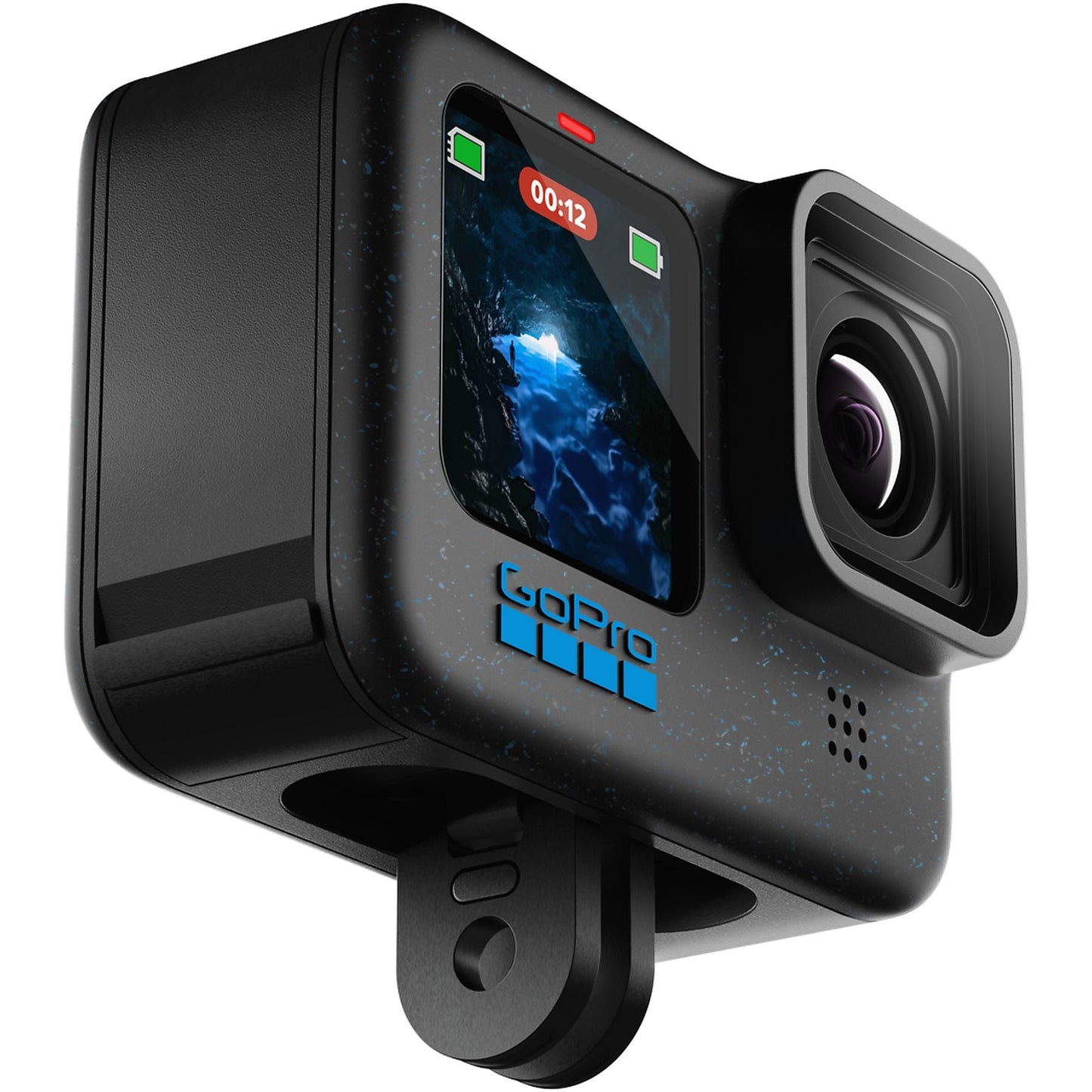 Cámara deportiva - GoPro Hero 12, HyperSmooth, 27 megapixels, 5.3K, HDR, Sumergible hasta 10m, Cámara lenta, Negro