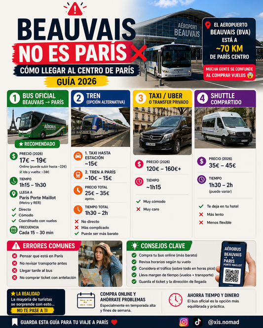 Cómo ir del Aeropuerto de Beauvais al centro de París: guía completa para un traslado fácil y económico