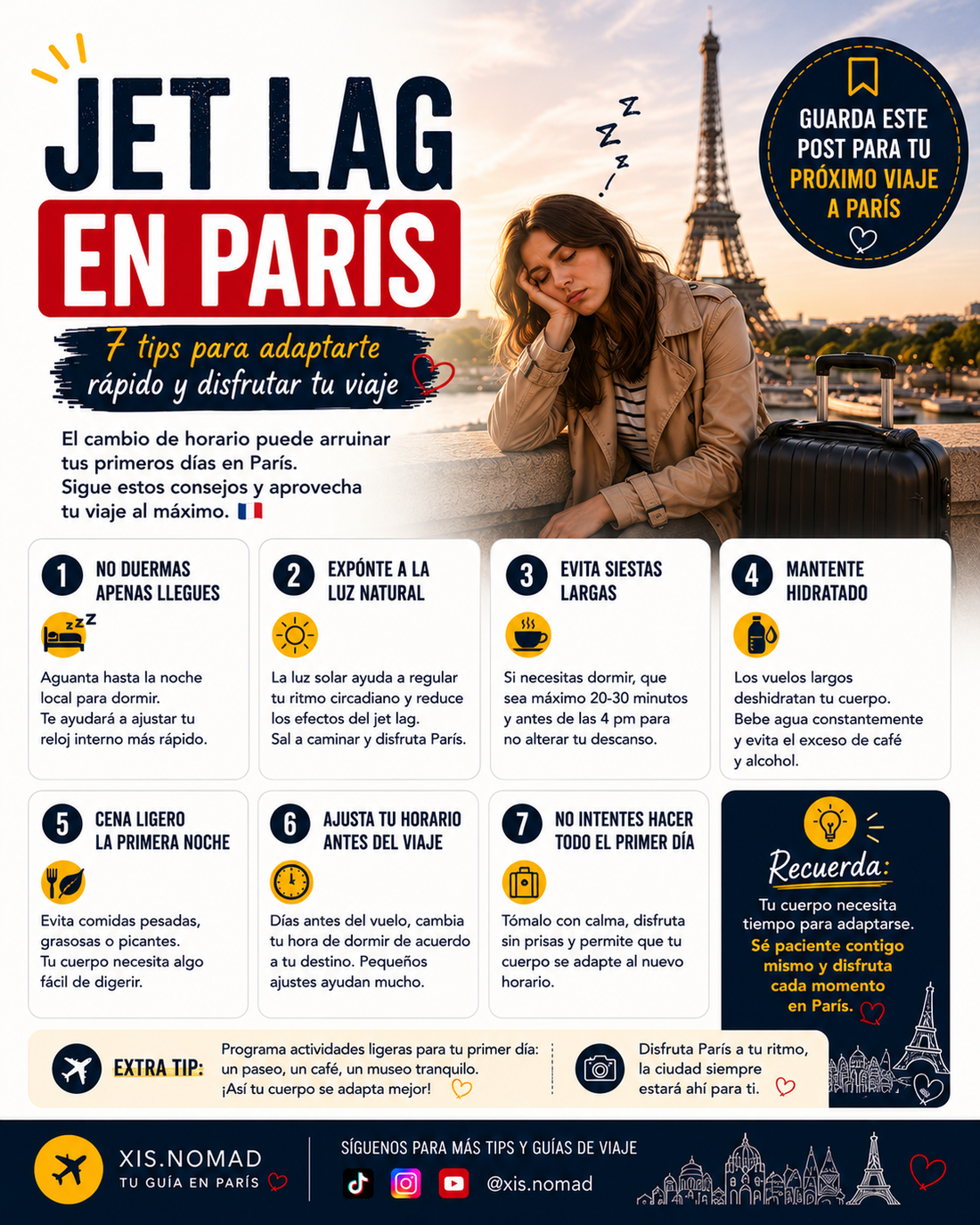 Jet Lag: La Guía Definitiva para Adaptarte Rápido y Disfrutar Cada Minuto de la Ciudad de la Luz