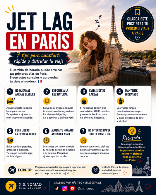 Jet Lag: La Guía Definitiva para Adaptarte Rápido y Disfrutar Cada Minuto de la Ciudad de la Luz