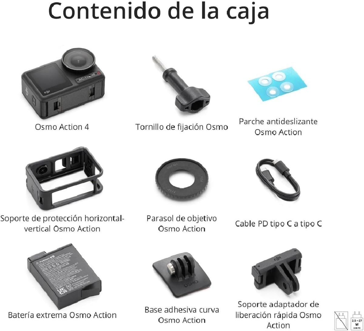 DJI Pack Estándar Osmo Action 4, cámara de acción 4K/120 fps
