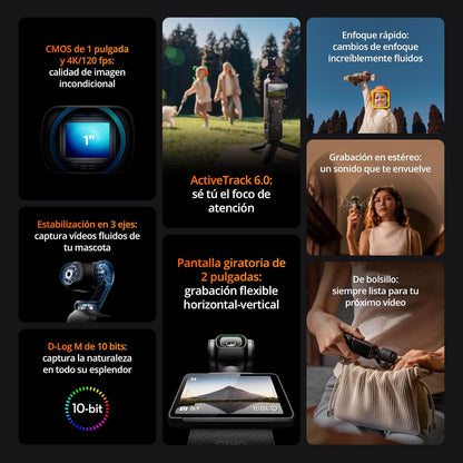 DJI Osmo Pocket 3, cámara con CMOS 1'' y vídeo 4K/120 fps