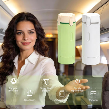 Zouwel Set de frascos dispensadores de viaje 4 en 1: recargables, a prueba de fugas, para artículos de aseo personal, contenedores de viaje portátiles para champú, lociones, acondicionador y crema