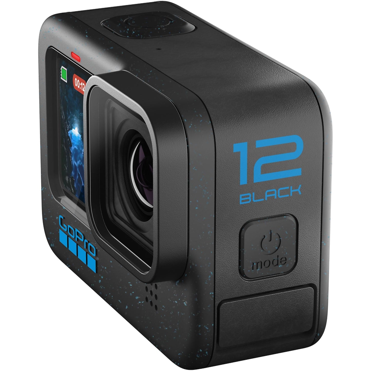 Cámara deportiva - GoPro Hero 12, HyperSmooth, 27 megapixels, 5.3K, HDR, Sumergible hasta 10m, Cámara lenta, Negro