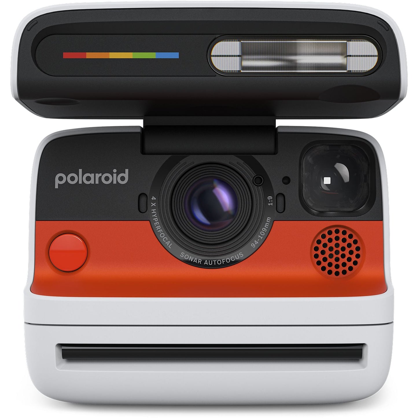 Cámara instantánea - Polaroid Flip + 8 Film Bundle, Sistema hiperfocal 4 lentes, Flash, Blanco