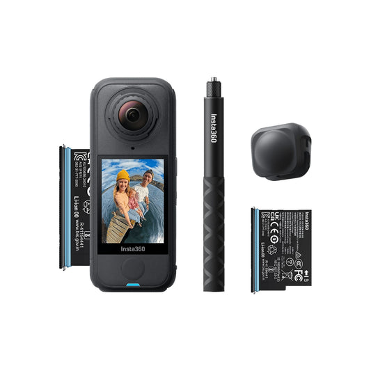 Cámara deportiva - Insta360 X4 Air Starter Kit, 8K 360, 88 min Autonomía, Ligera, Portátil, Negro