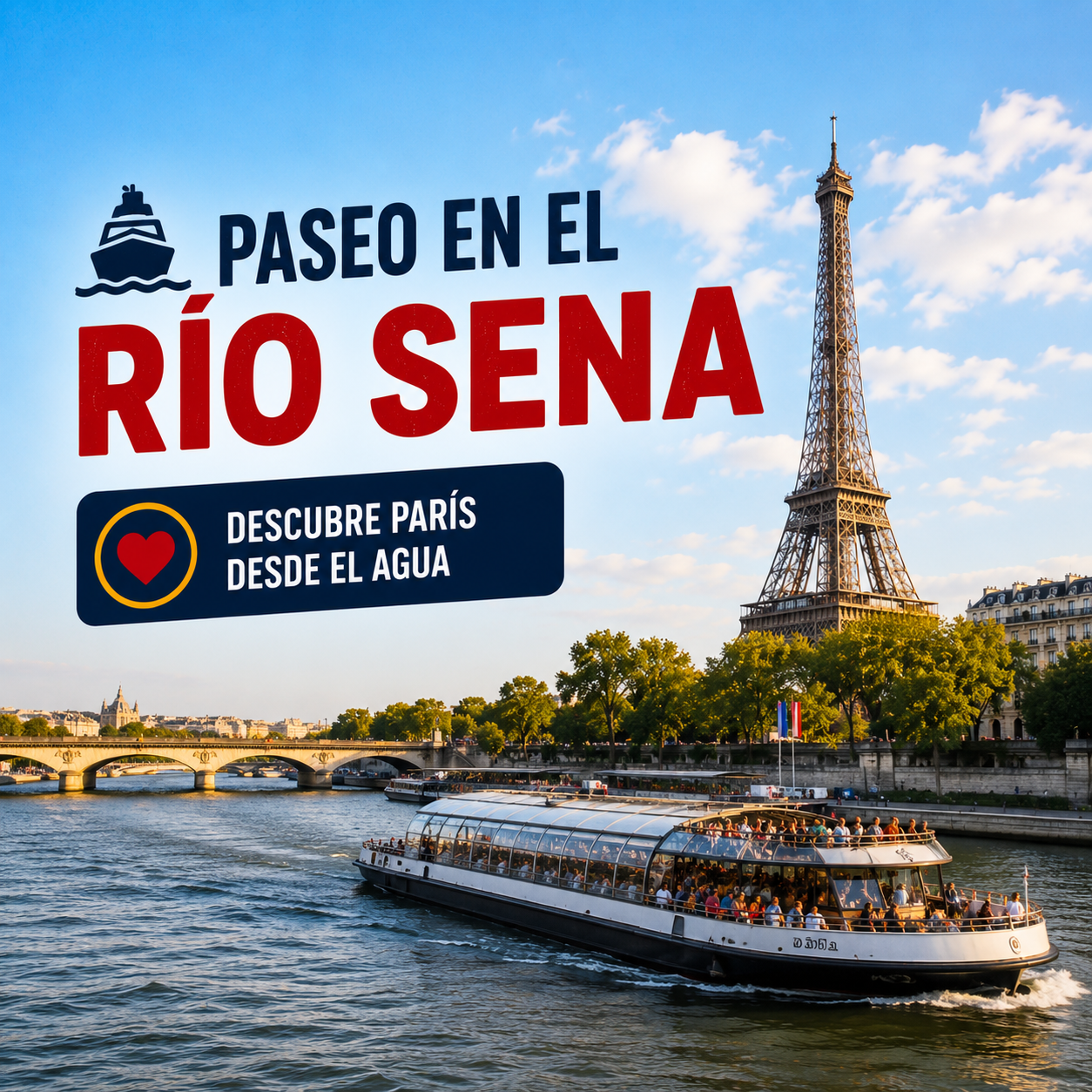 Paseo en Barco por el Río Sena | Crucero Turístico por París