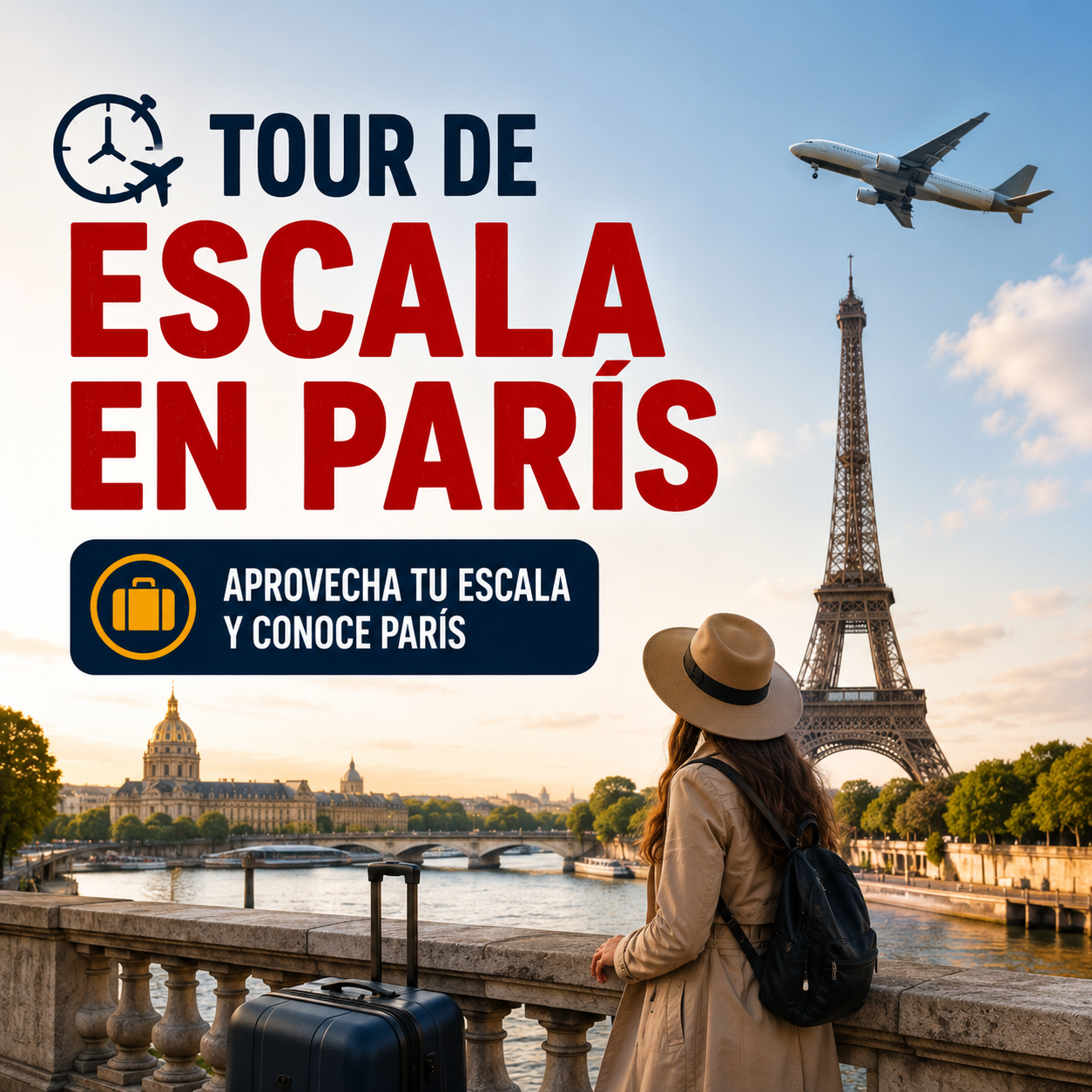 Convierte tu Escala en París en una Experiencia Inolvidable | Tour Privado con Transporte Incluido hasta 4 pax